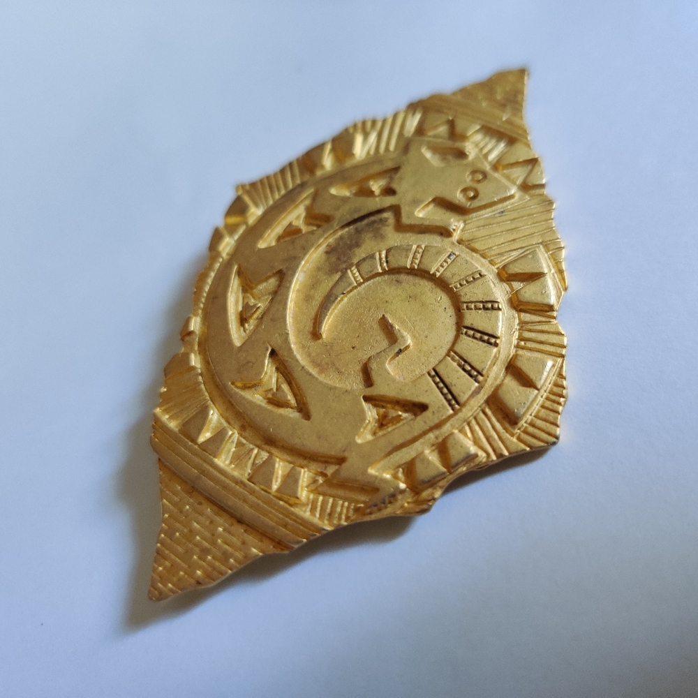 Vintage JJ Southwestern Brooch with Gecko/Lizard